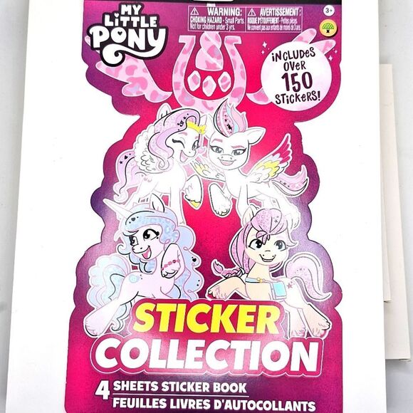 My little pony sticker book over 150 pieces 4 sheets stocking stuffers - Picture 1 of 3